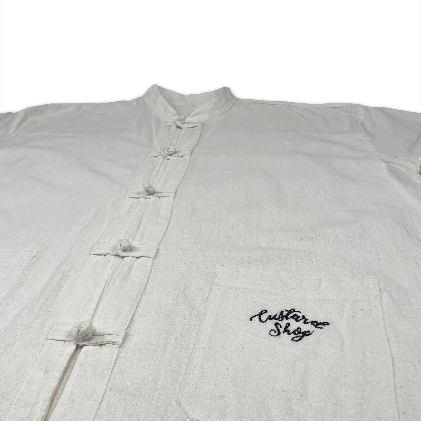 Custard Reclaimed Mandarin Collar | Size XL