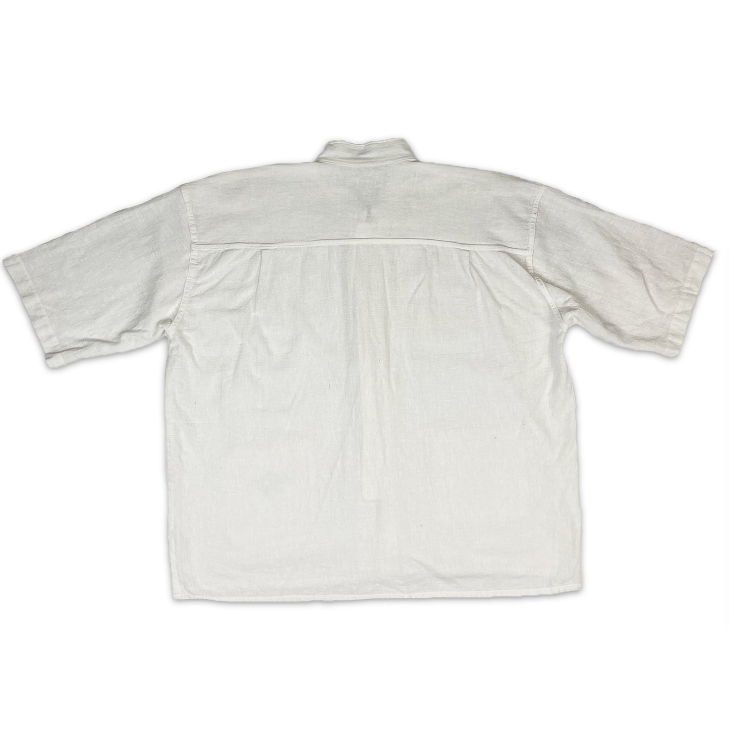 Custard Reclaimed Mandarin Collar | Size XL