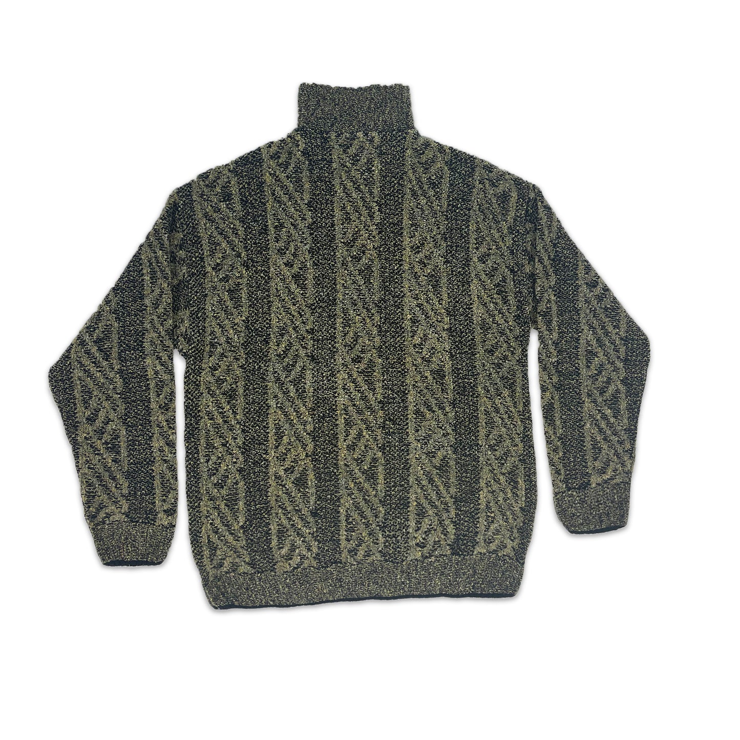 Custard Reclaimed Patterned 1/4 Zip | Size Medium