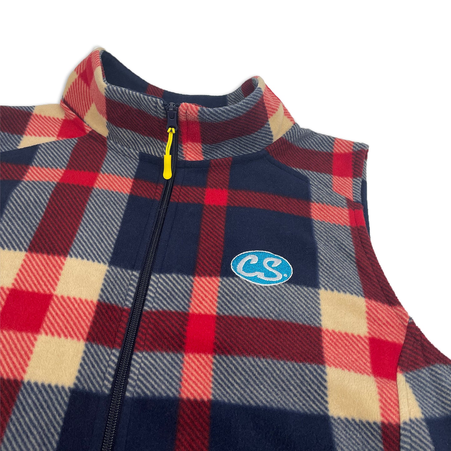 Custard Reclaimed Pattern Gilet | Size Large