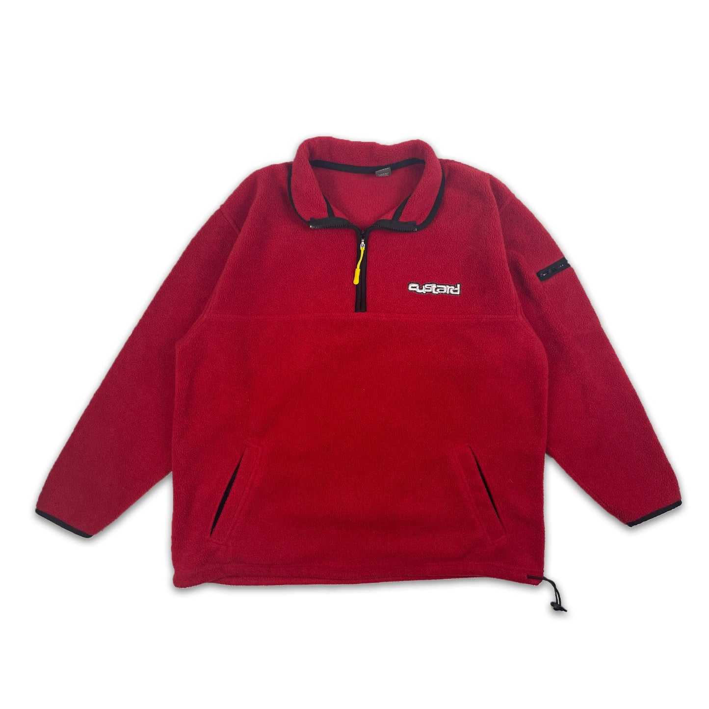 Custard Reclaimed Red 1/4 Zip Fleece | Size Large