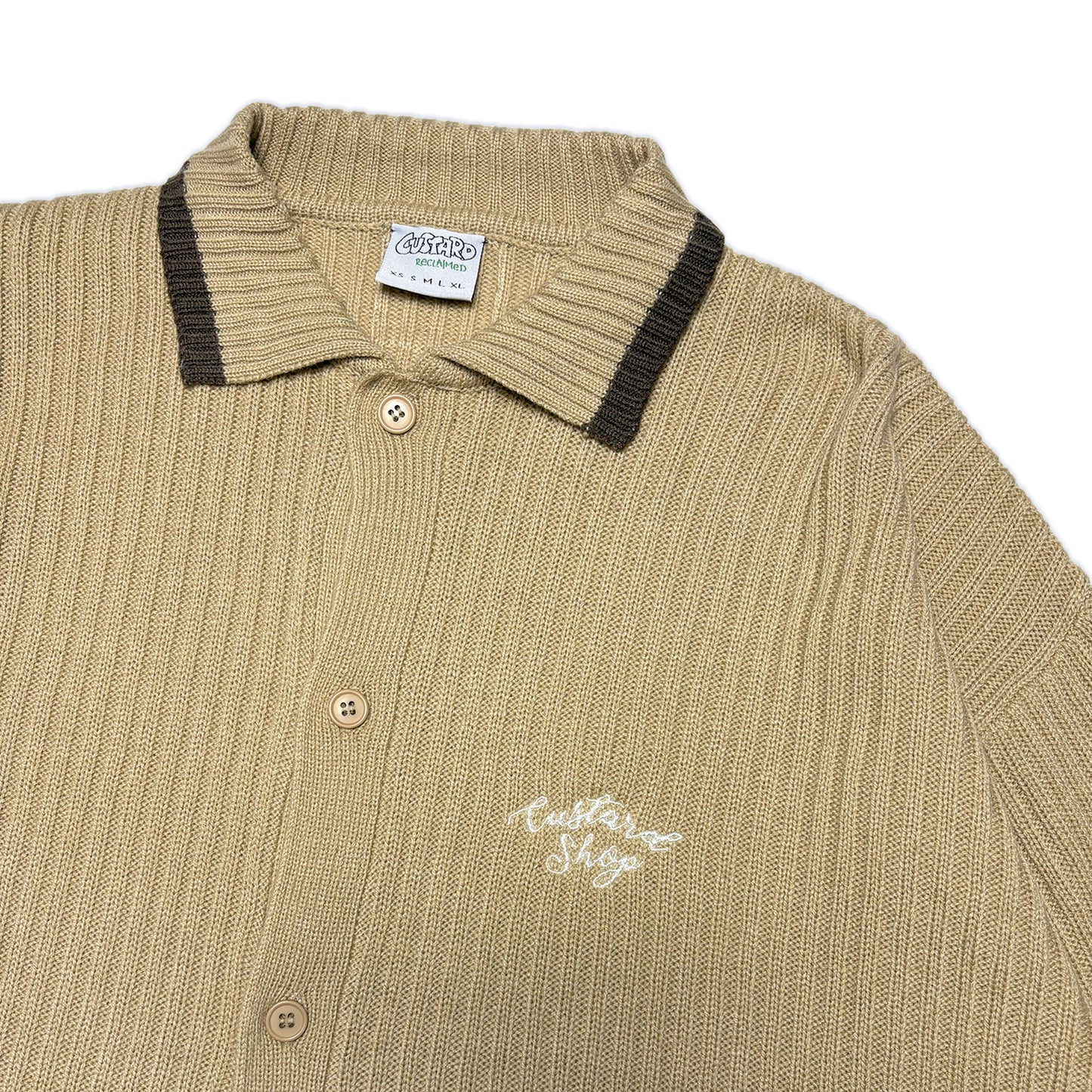 Custard Reclaimed Button Cardigan | Size XL