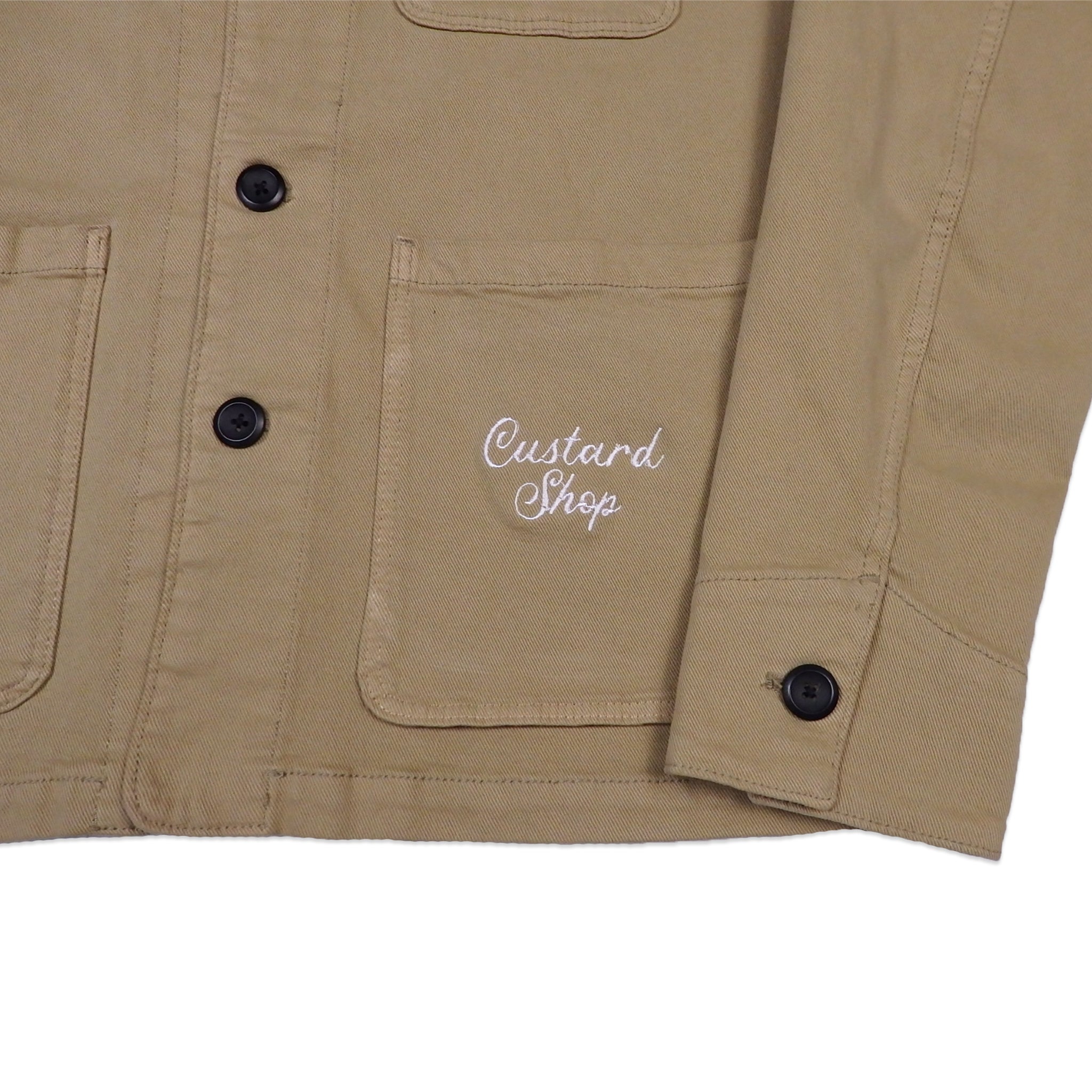 Custard Reclaimed Beige Chore Jacket | Size Large