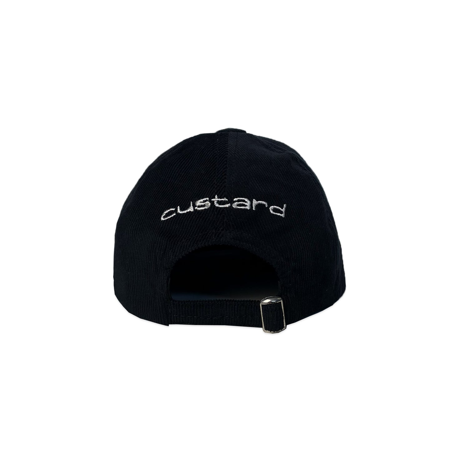 Corduroy Black Logo 6 Panel Cap
