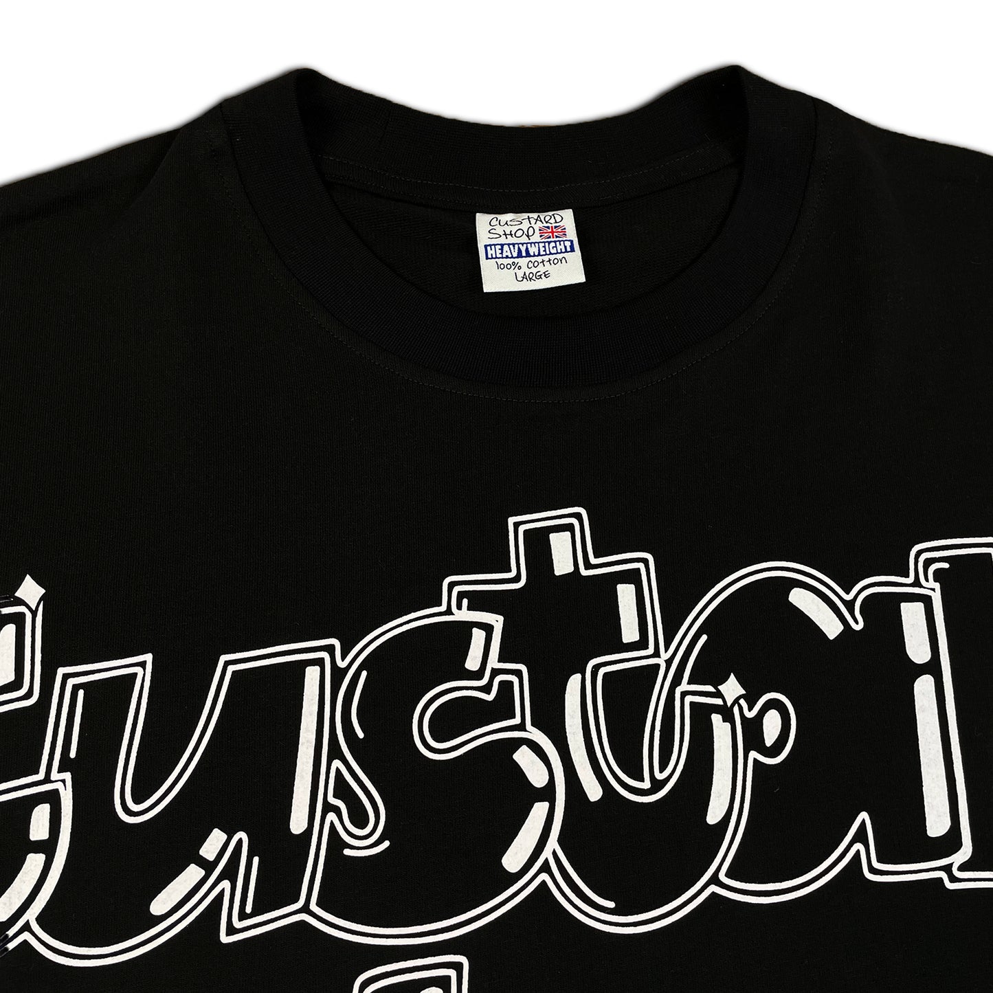 Heavyweight Graffiti Print T-Shirt | Black