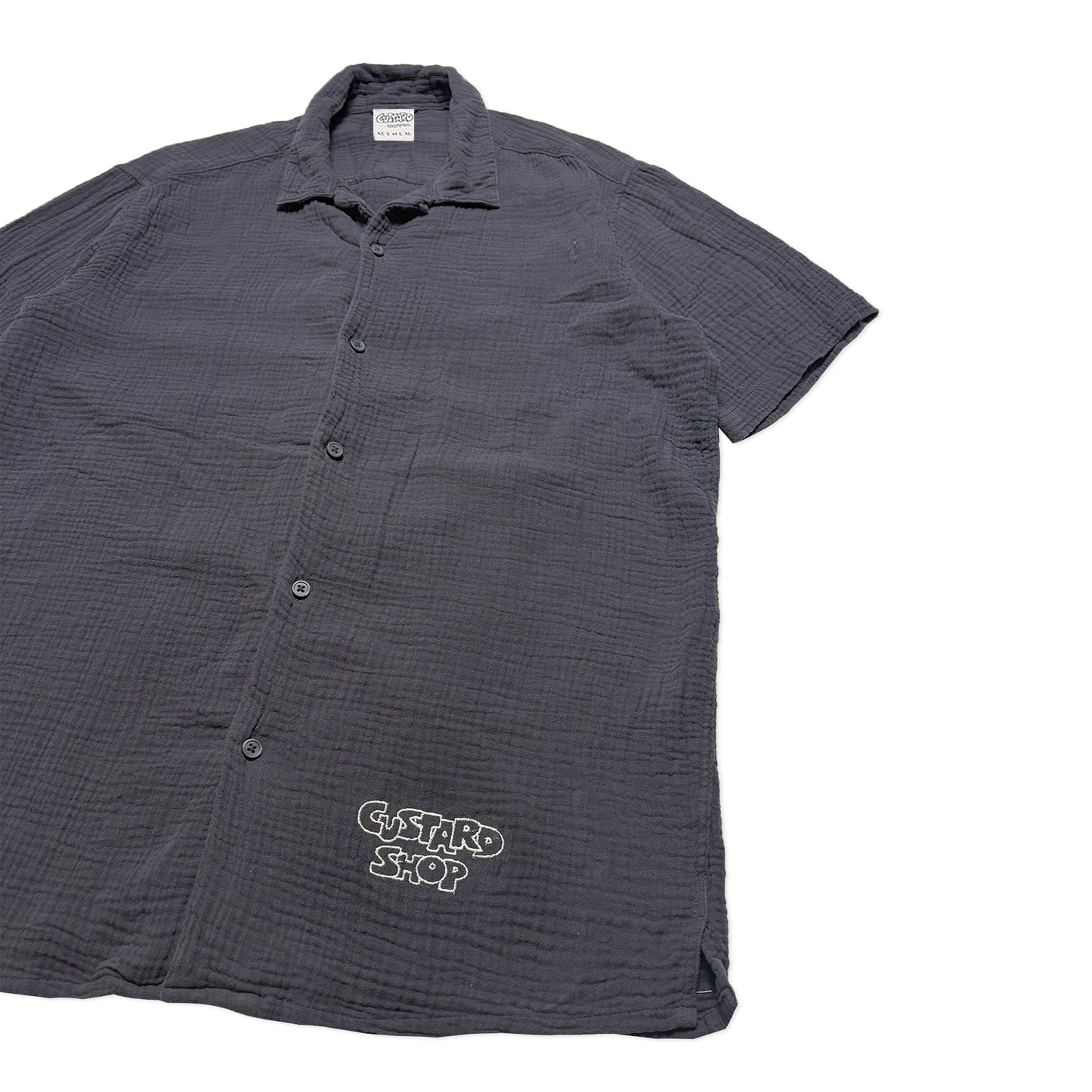 Custard Reclaimed Gauze Button Shirt | Size Medium