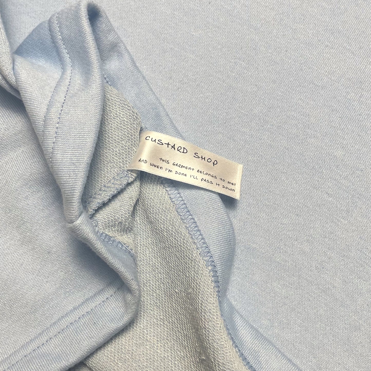 Heavyweight Block Print Boxy T-Shirt | Light Blue