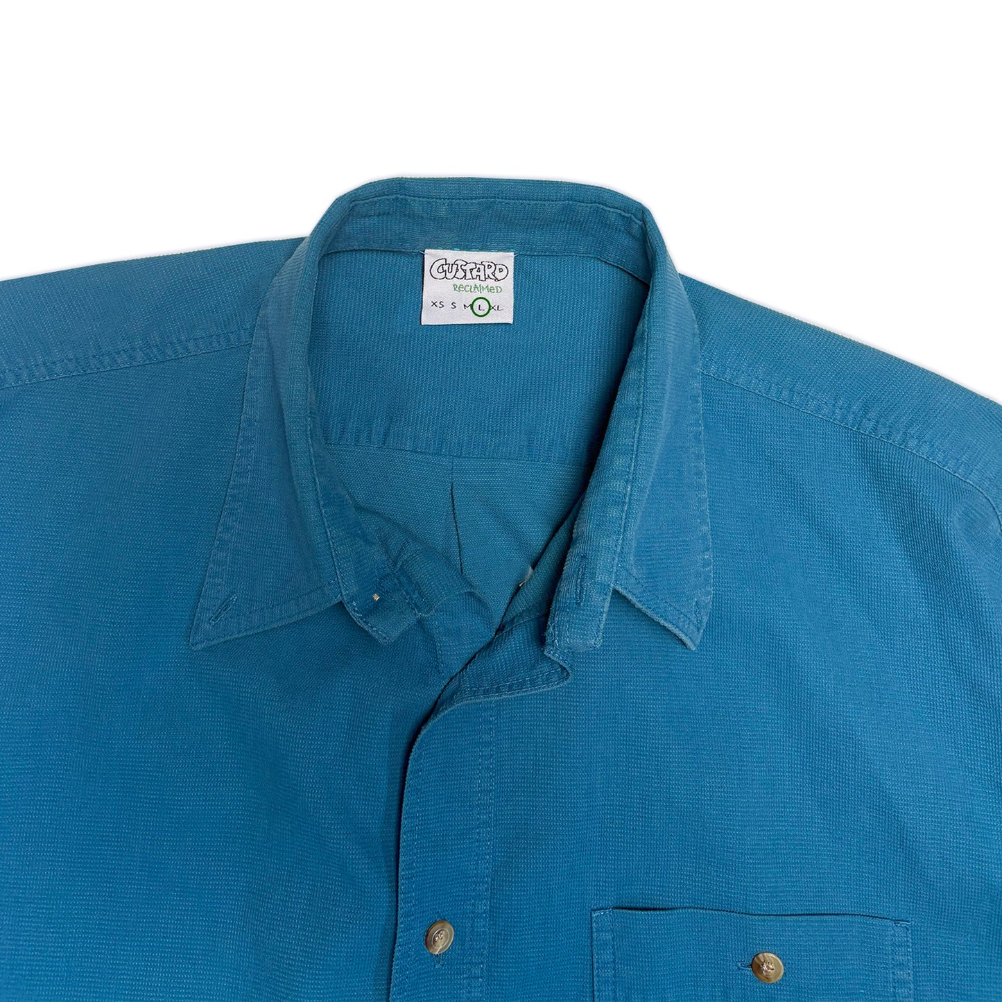 Custard Reclaimed Light Blue Shirt | Size Large