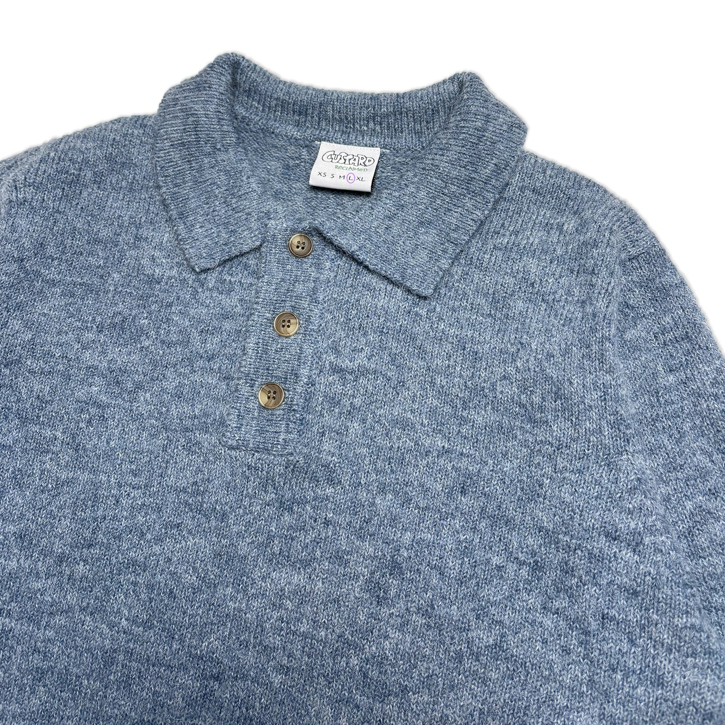 Custard Reclaimed Knit Polo | Size Large