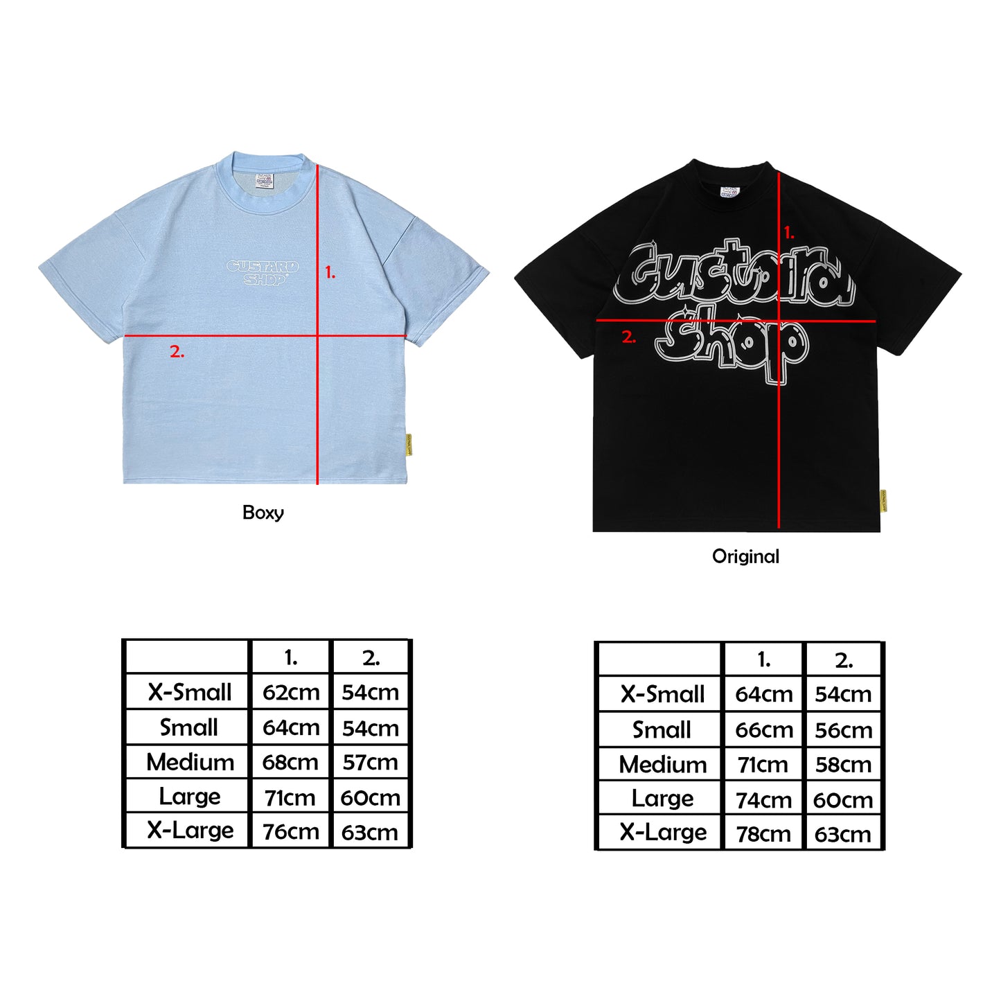 Heavyweight Block Print Boxy T-Shirt | Light Blue