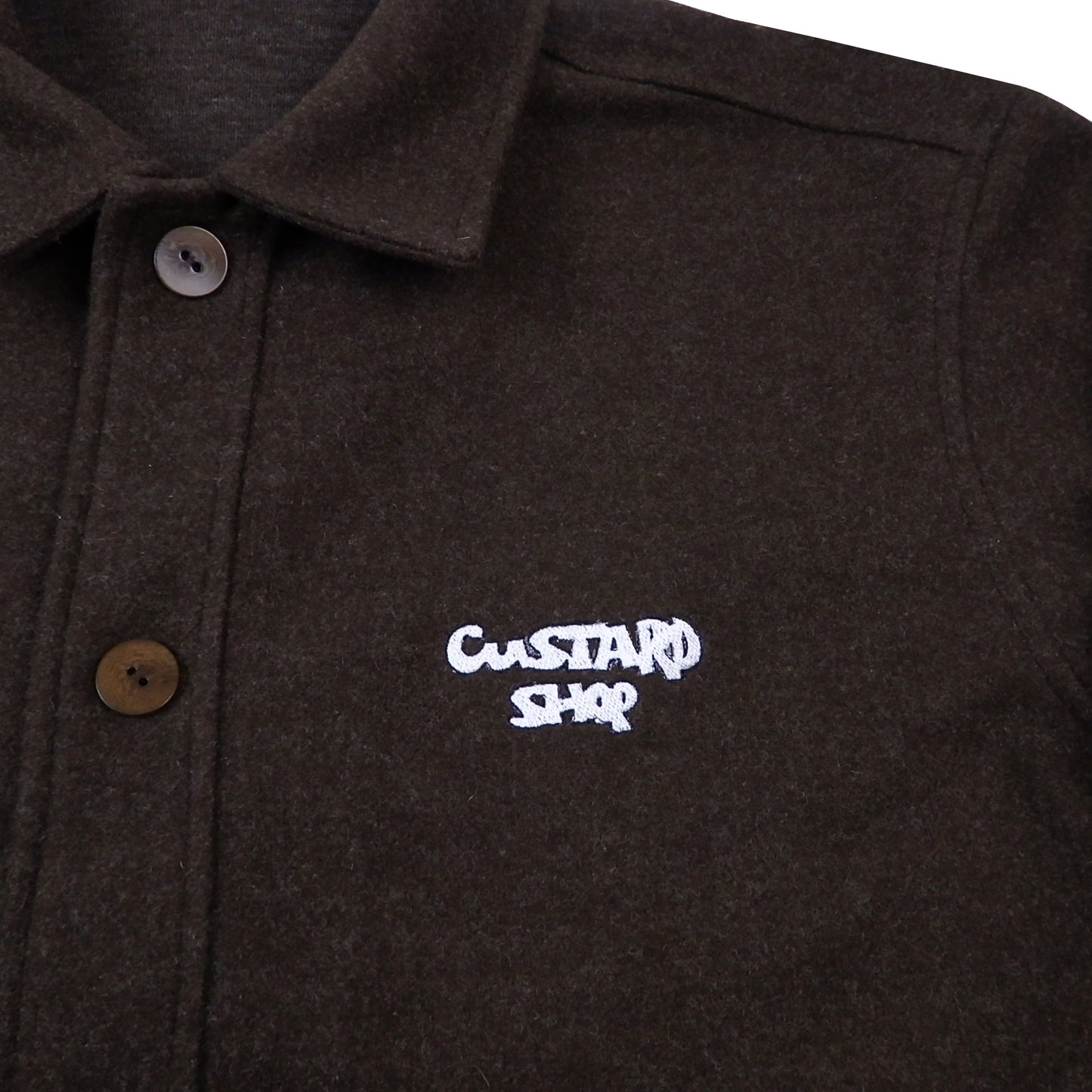 Custard Reclaimed Brown Button-Up Coat | Size Large