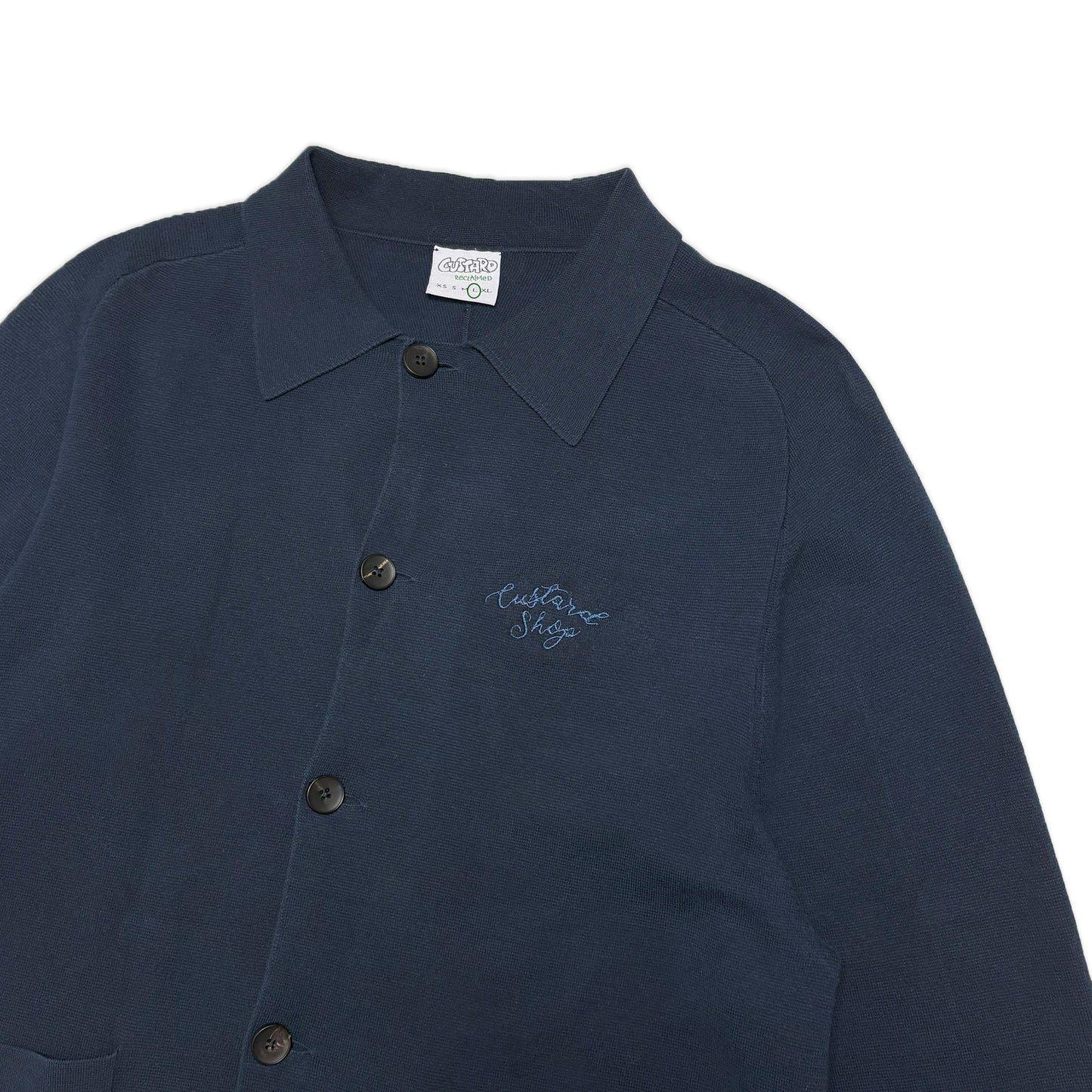 Custard Reclaimed Button Knit Shirt | Size Large