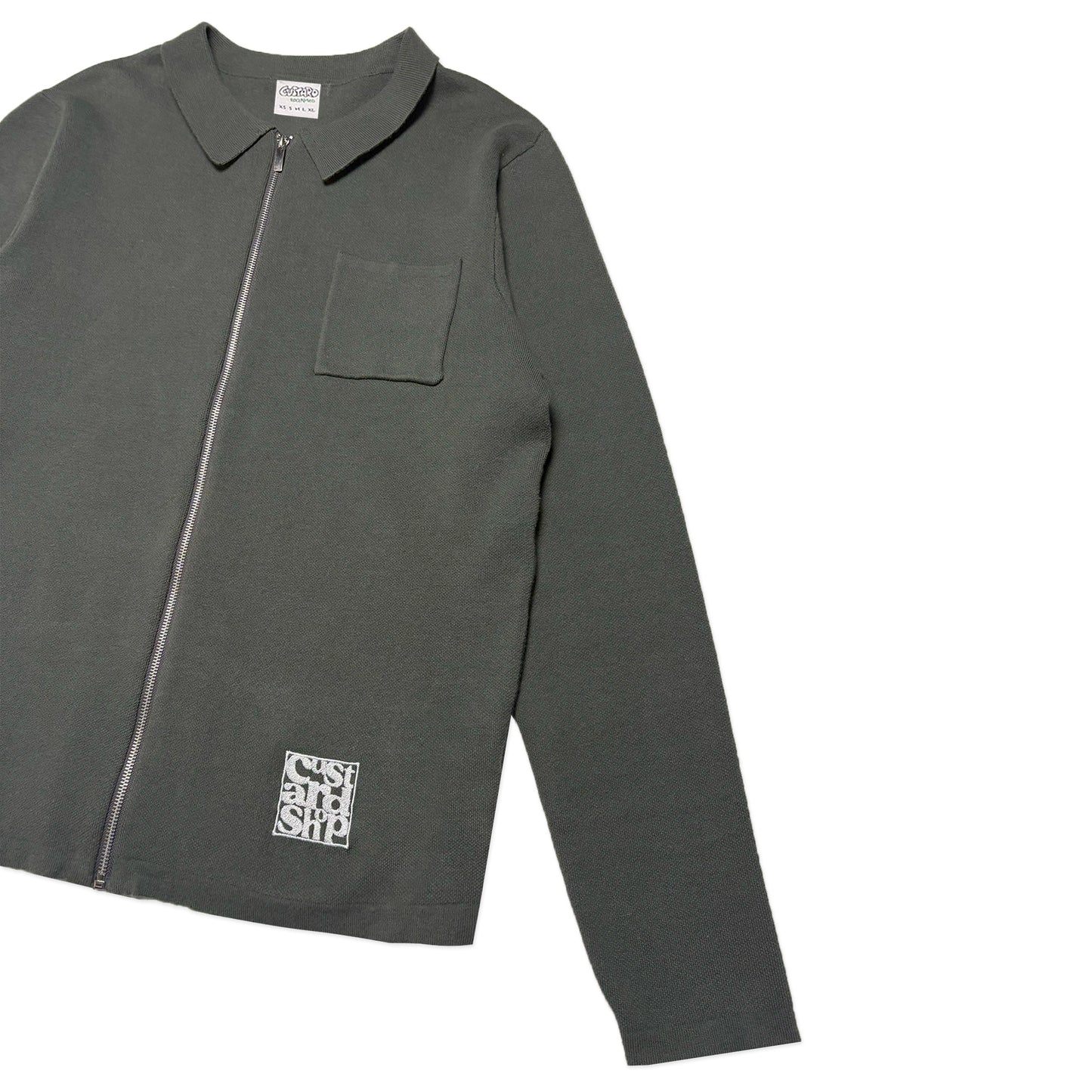 Custard Reclaimed Zip-up Cardigan | Size Medium