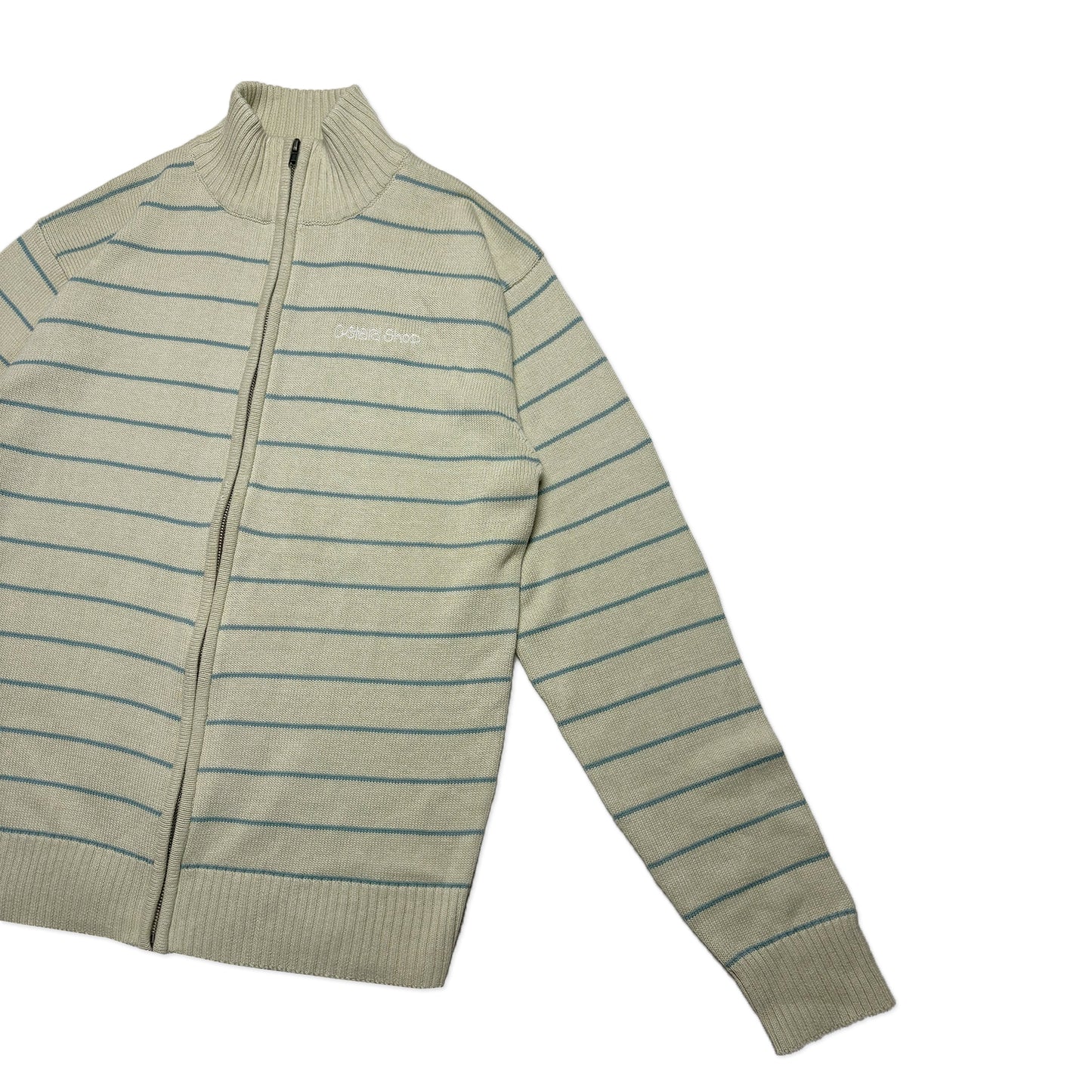 Custard Reclaimed Funnel Neck Jumper | Size Medium