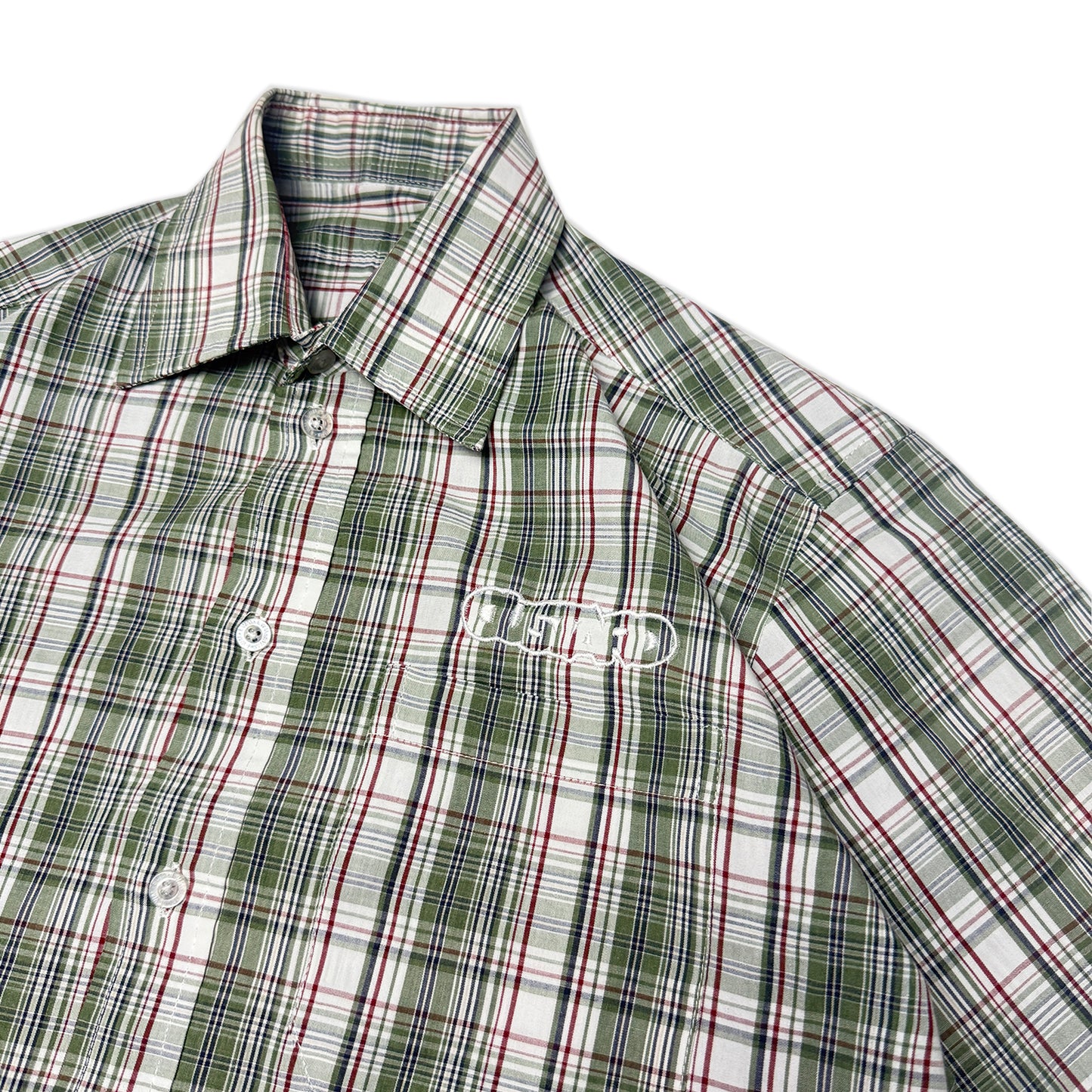 Custard Reclaimed Check Shirt | Size Medium