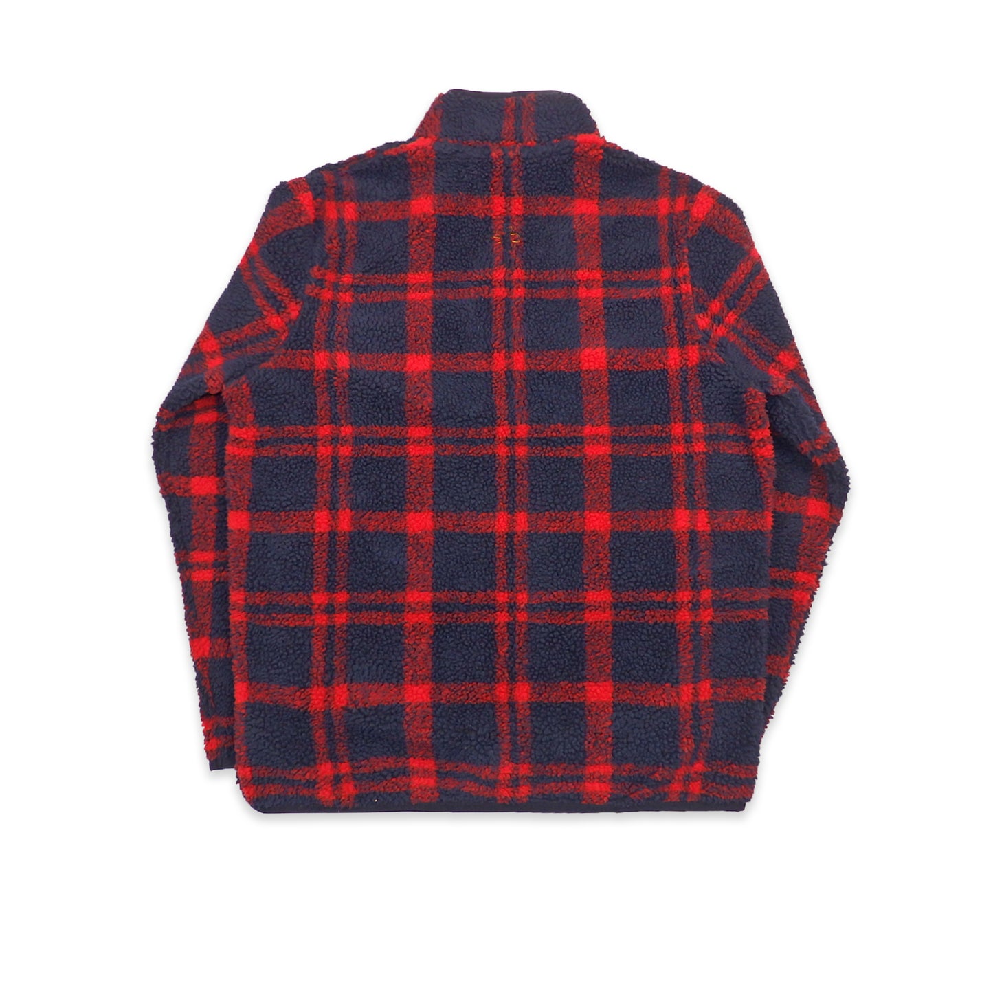 Custard Reclaimed Check Fleece | Size Large