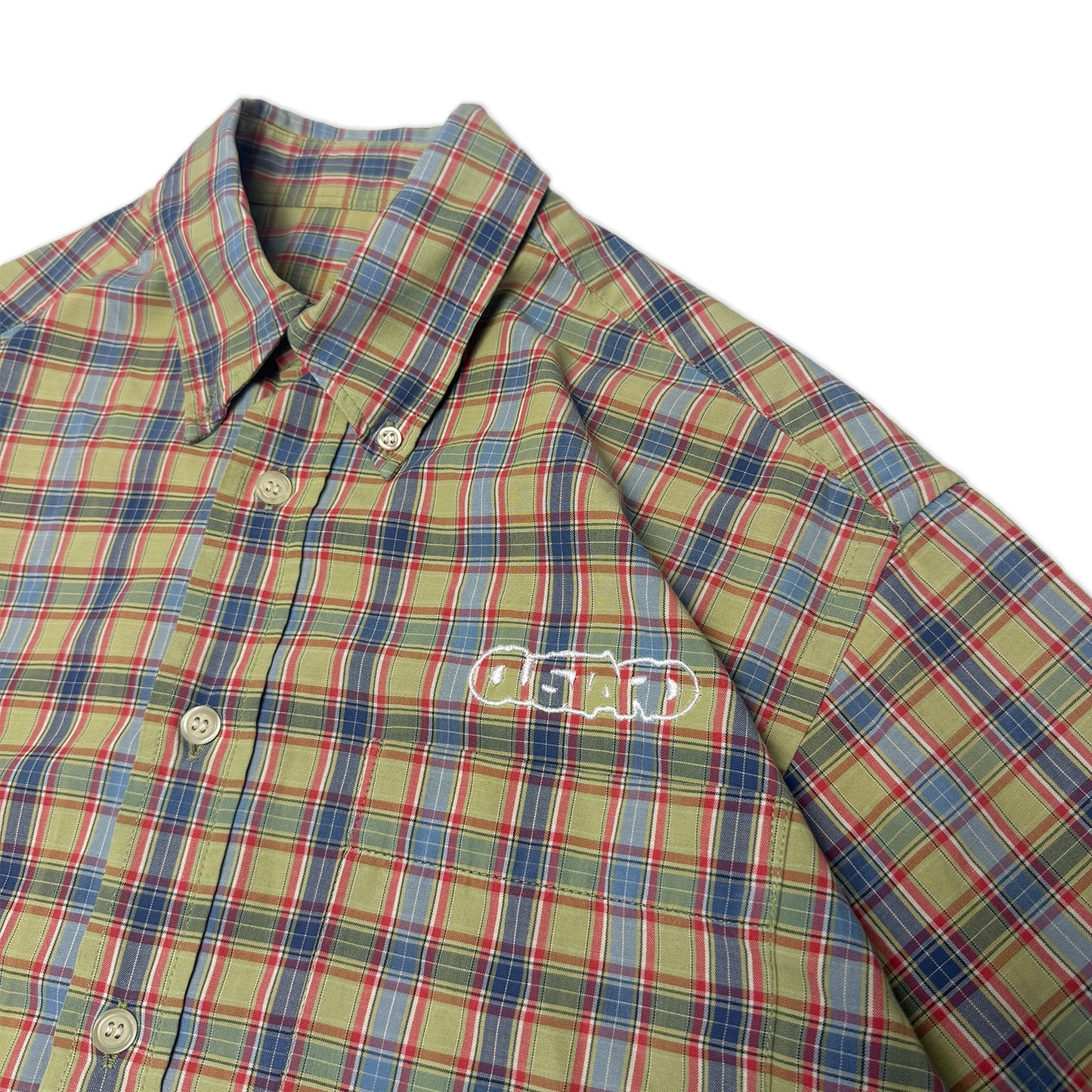 Custard Reclaimed Cheque Shirt | Size Medium