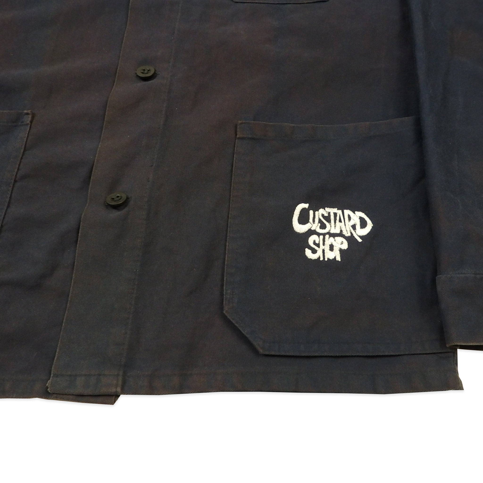 Custard Reclaimed Navy Dyed Chore Jacket | Size L/XL