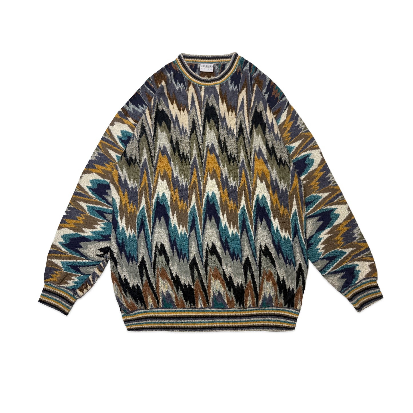 Custard Reclaimed Pattern Jumper | Size X-Large