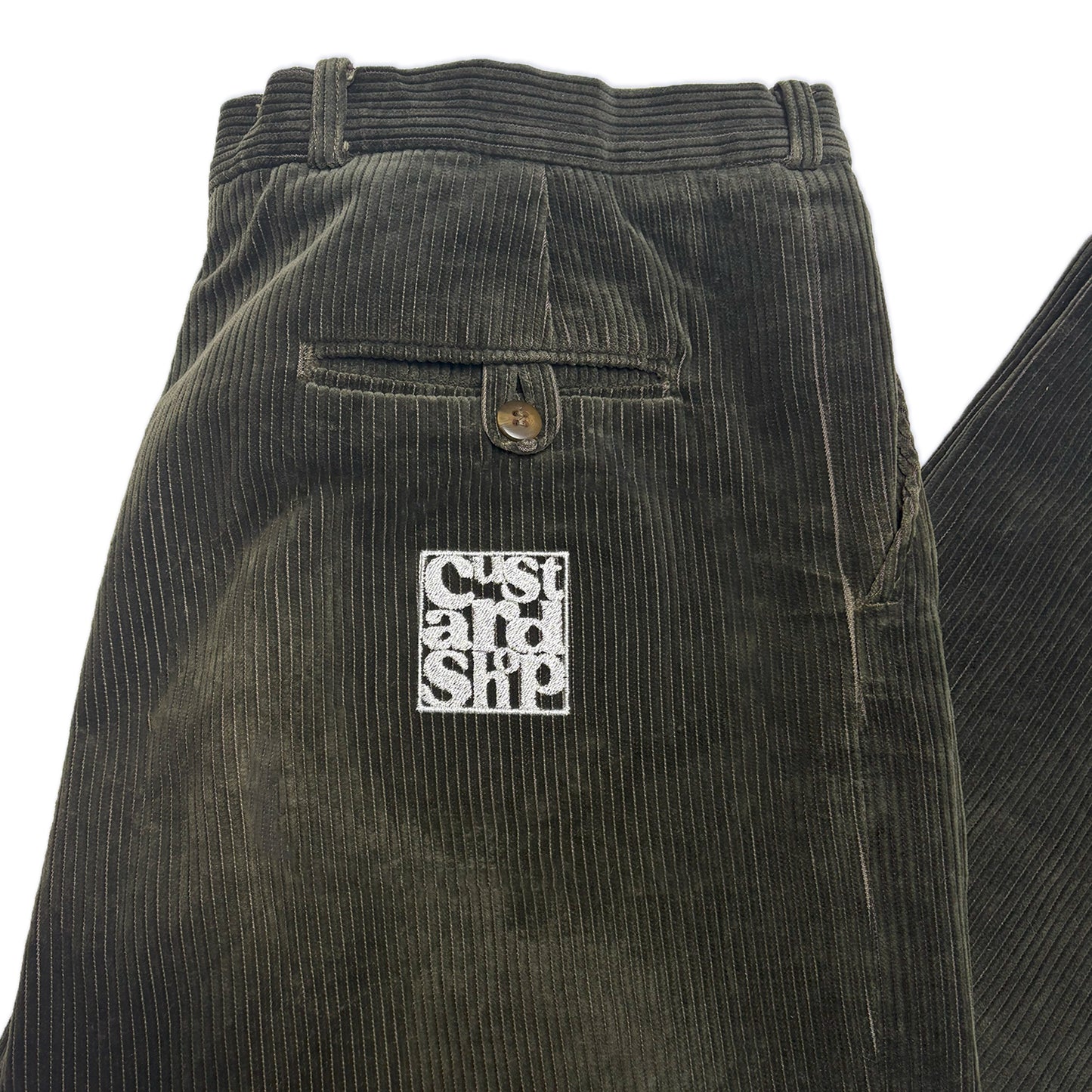 Custard Reclaimed Corduroy Trouser | Size 34” x 32”