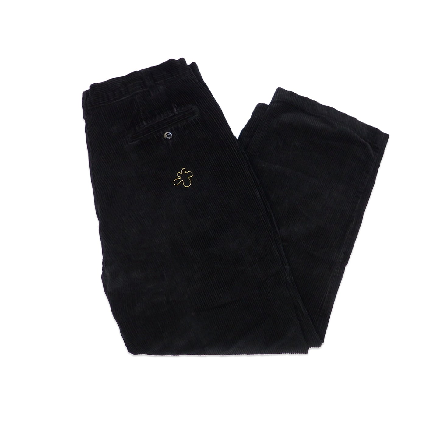 Custard Reclaimed Black Corduroy Trousers | Size 34x29