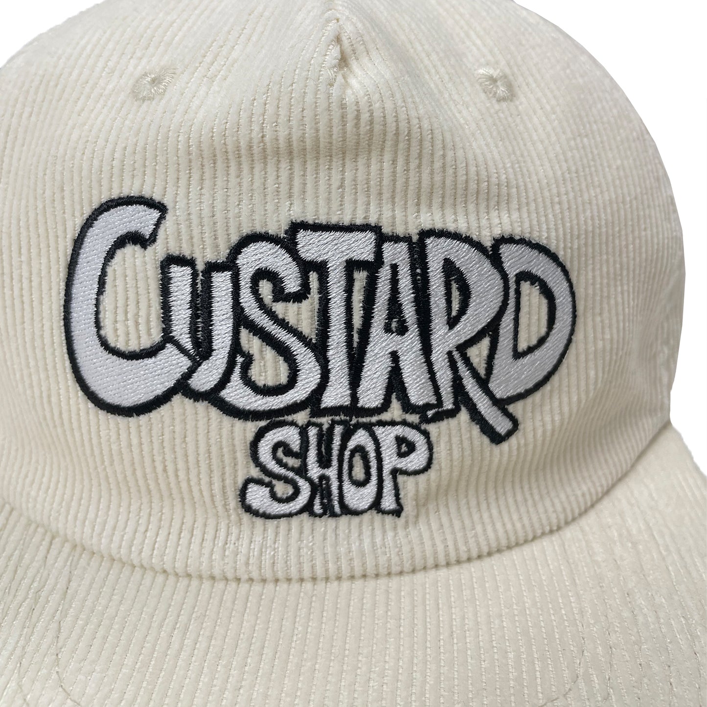 Corduroy Ivory Logo 6 Panel Cap