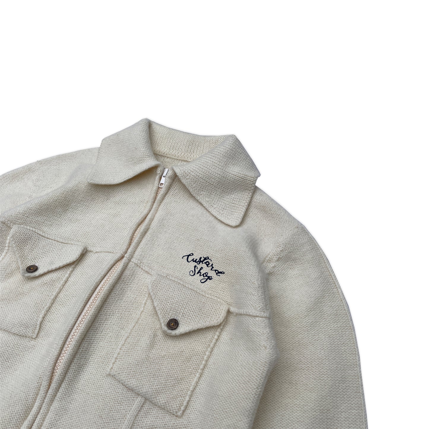 Custard Reclaimed Cream Cardigan | Size Small