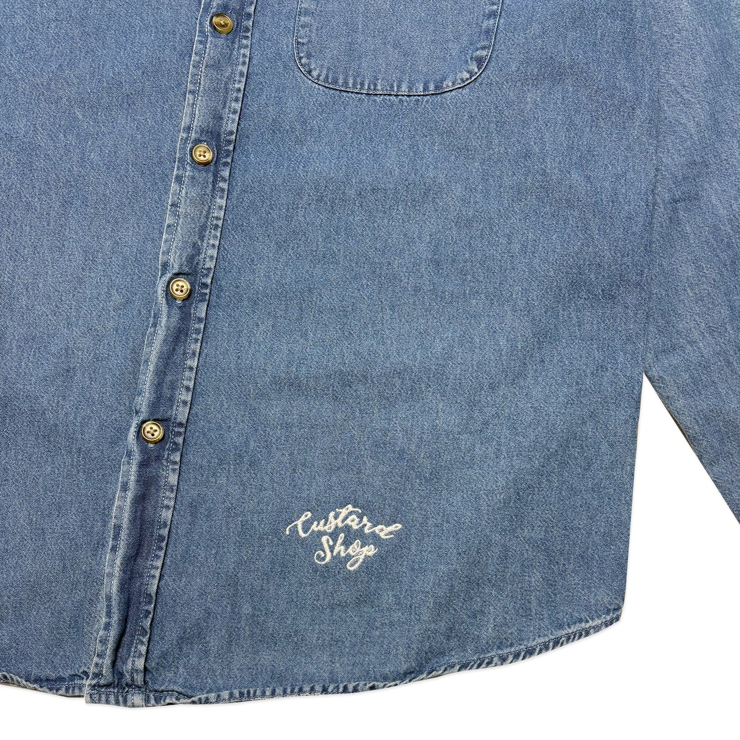 Custard Reclaimed Denim Shirt | Size Medium