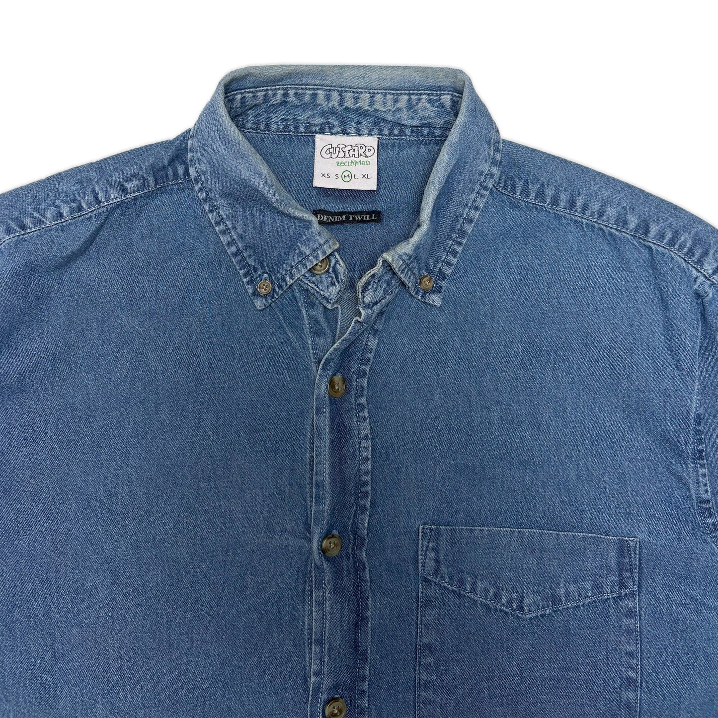 Custard Reclaimed Denim Shirt | Size Medium