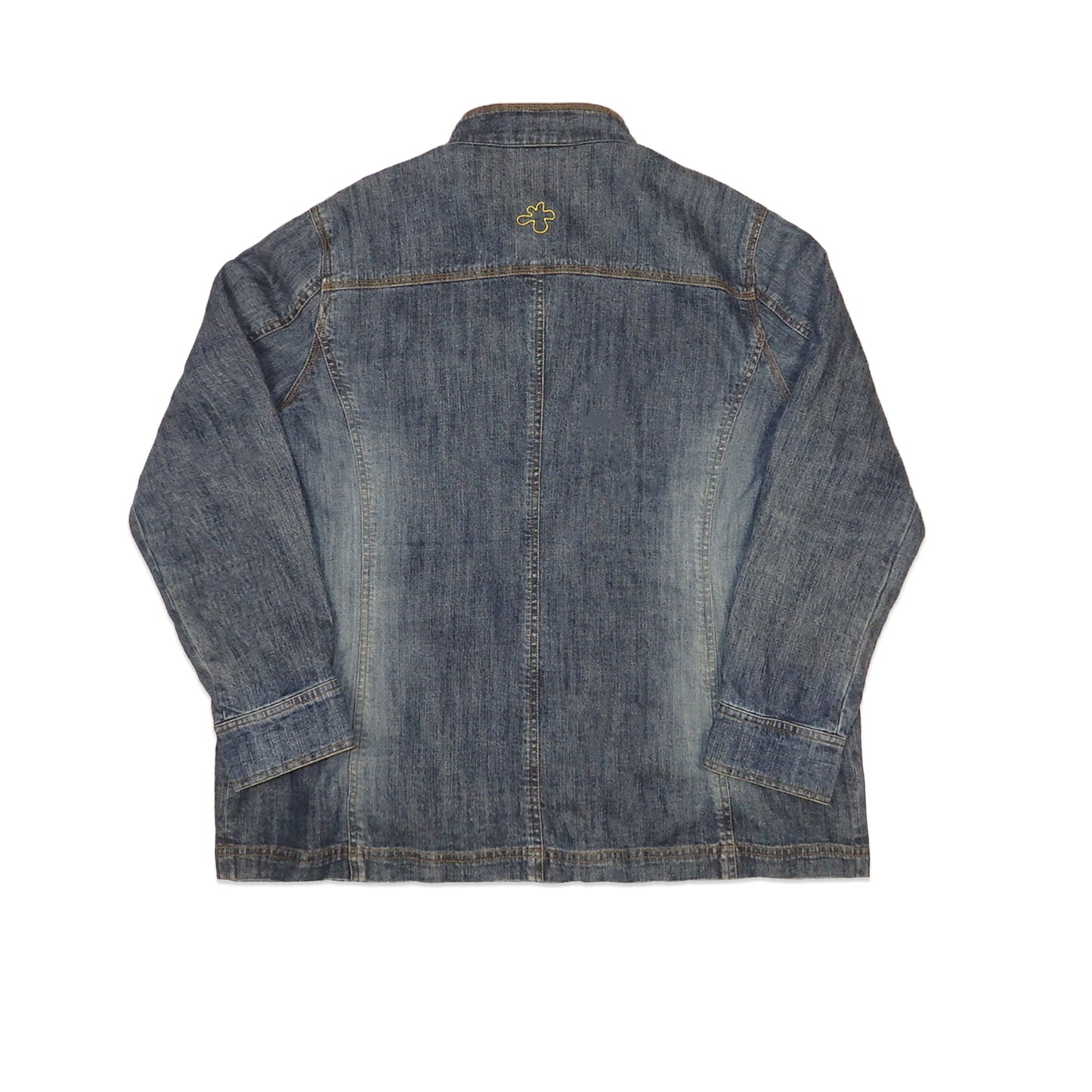 Custard Reclaimed Denim High Collar Jacket | Size Large