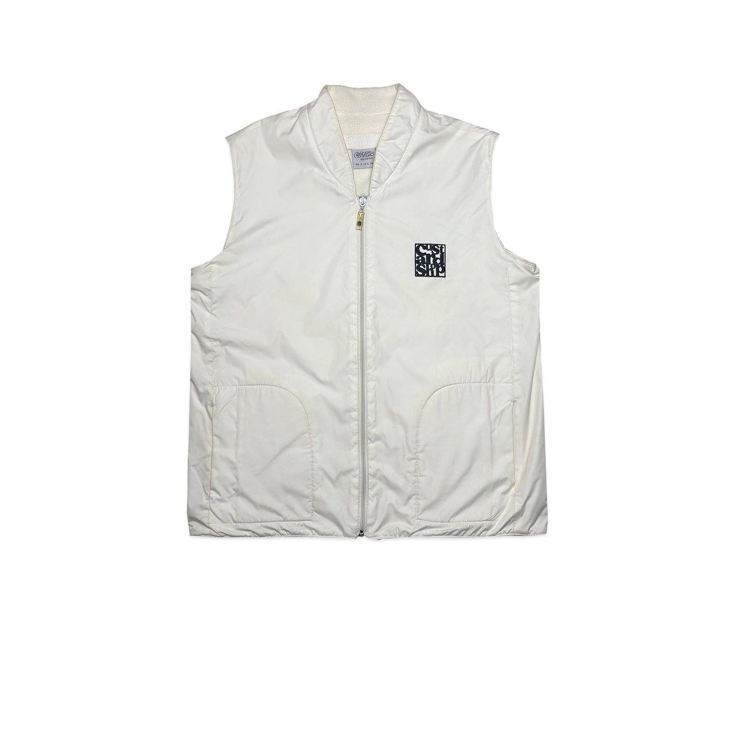 Custard Reclaimed Fleece Lined Gilet | Size Medium