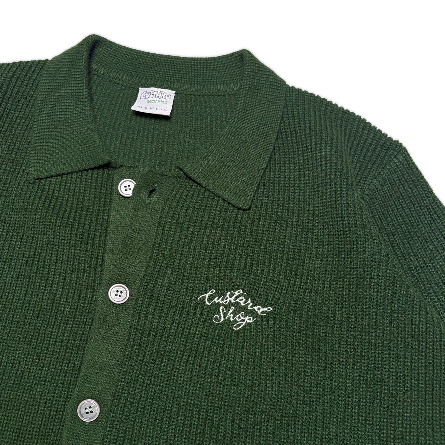 Custard Reclaimed Button Cardigan | Size Medium