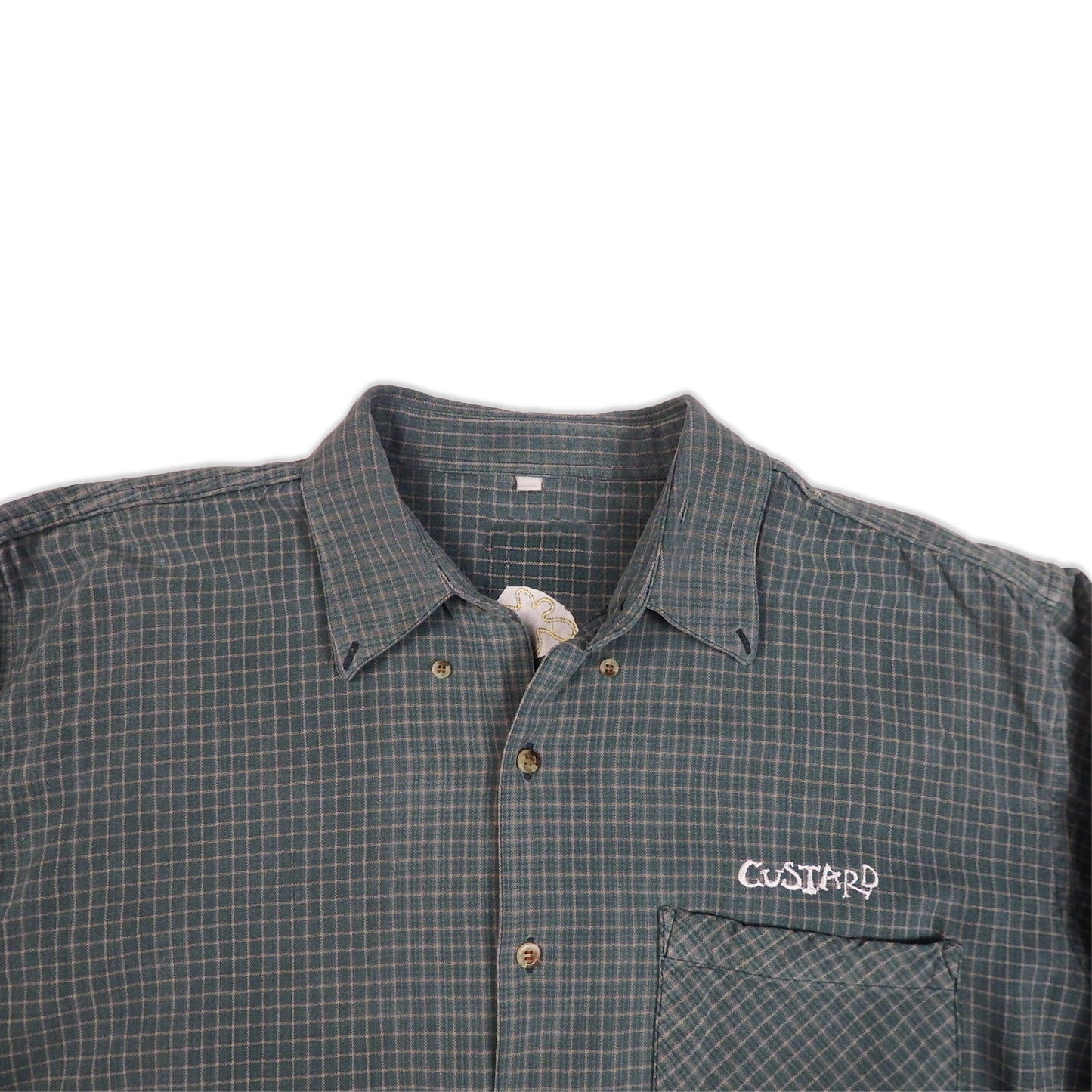 Custard Reclaimed Check Shirt | Size Large