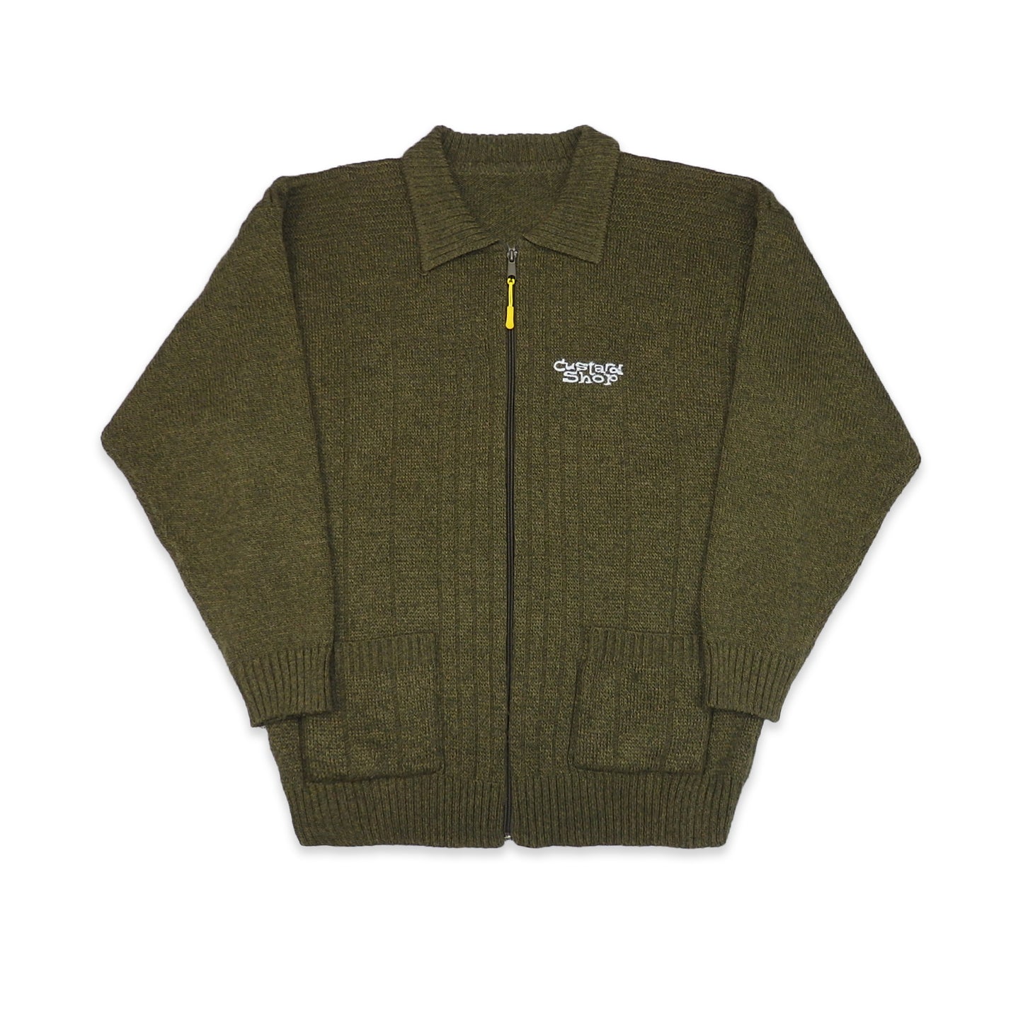 Custard Reclaimed Green Fleece | Size Large
