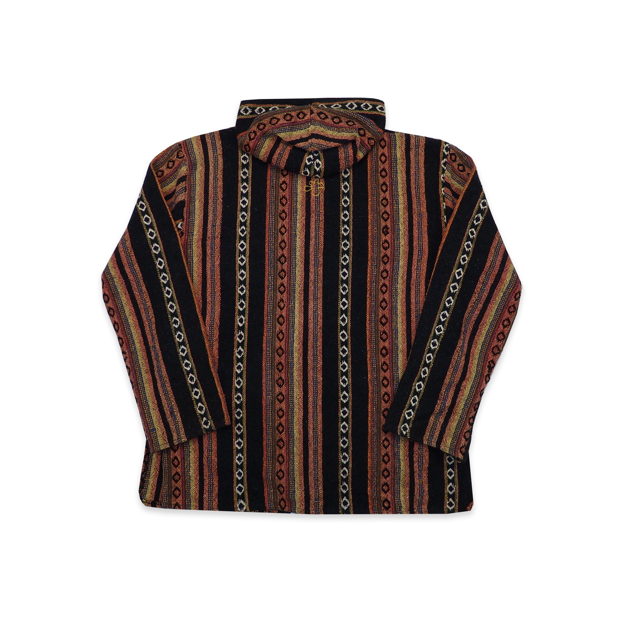 Custard Reclaimed Zip-up Hippie Jacket | Size Medium