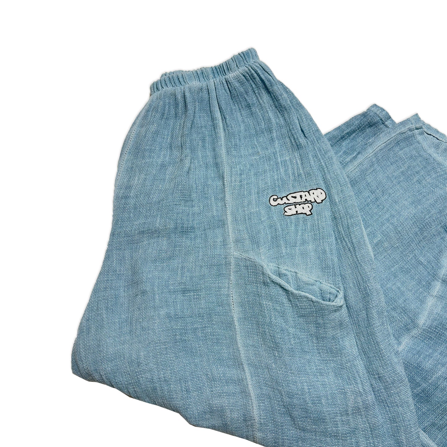 Custard Reclaimed Wide Leg Trouser | Size 30"