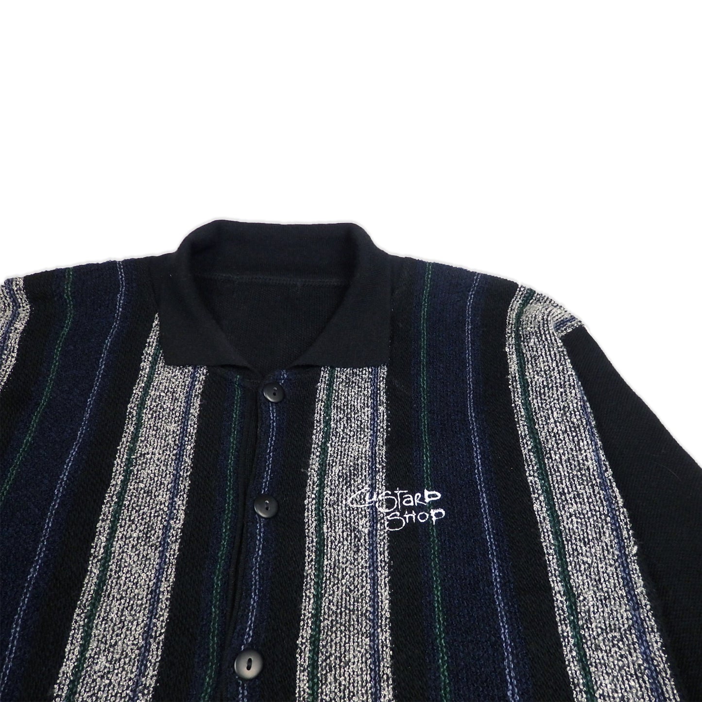 Custard Reclaimed Knit Button Polo | Size Large
