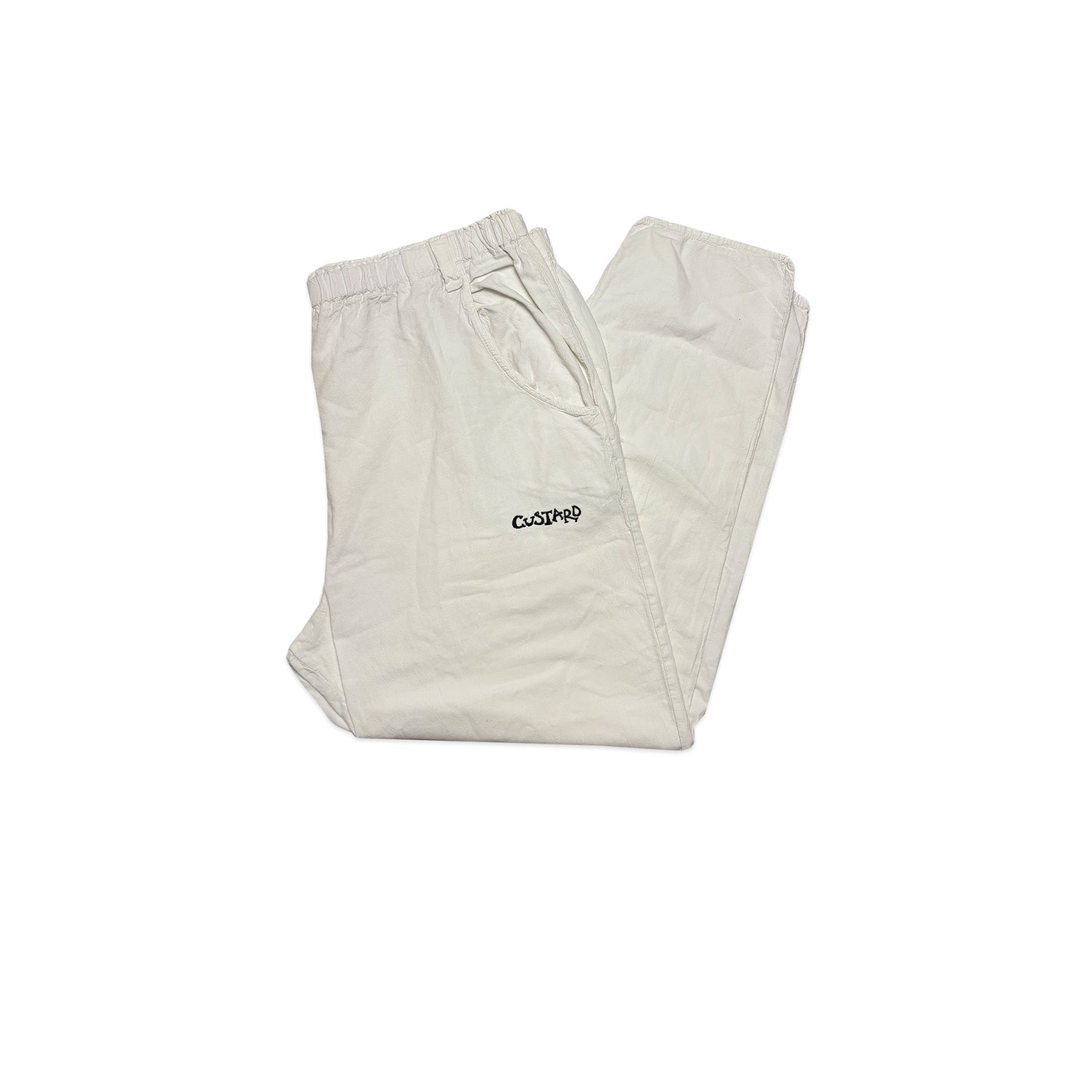 Custard Reclaimed White Linen Trouser | Size 34"