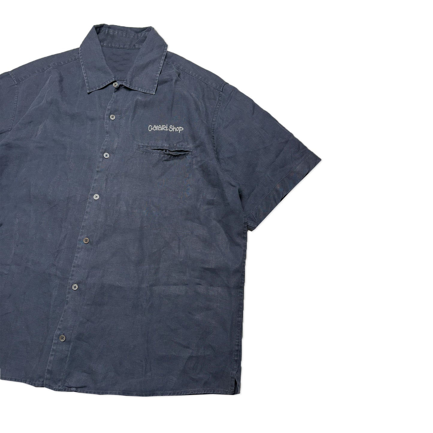 Custard Reclaimed Linen Shirt | Size Large