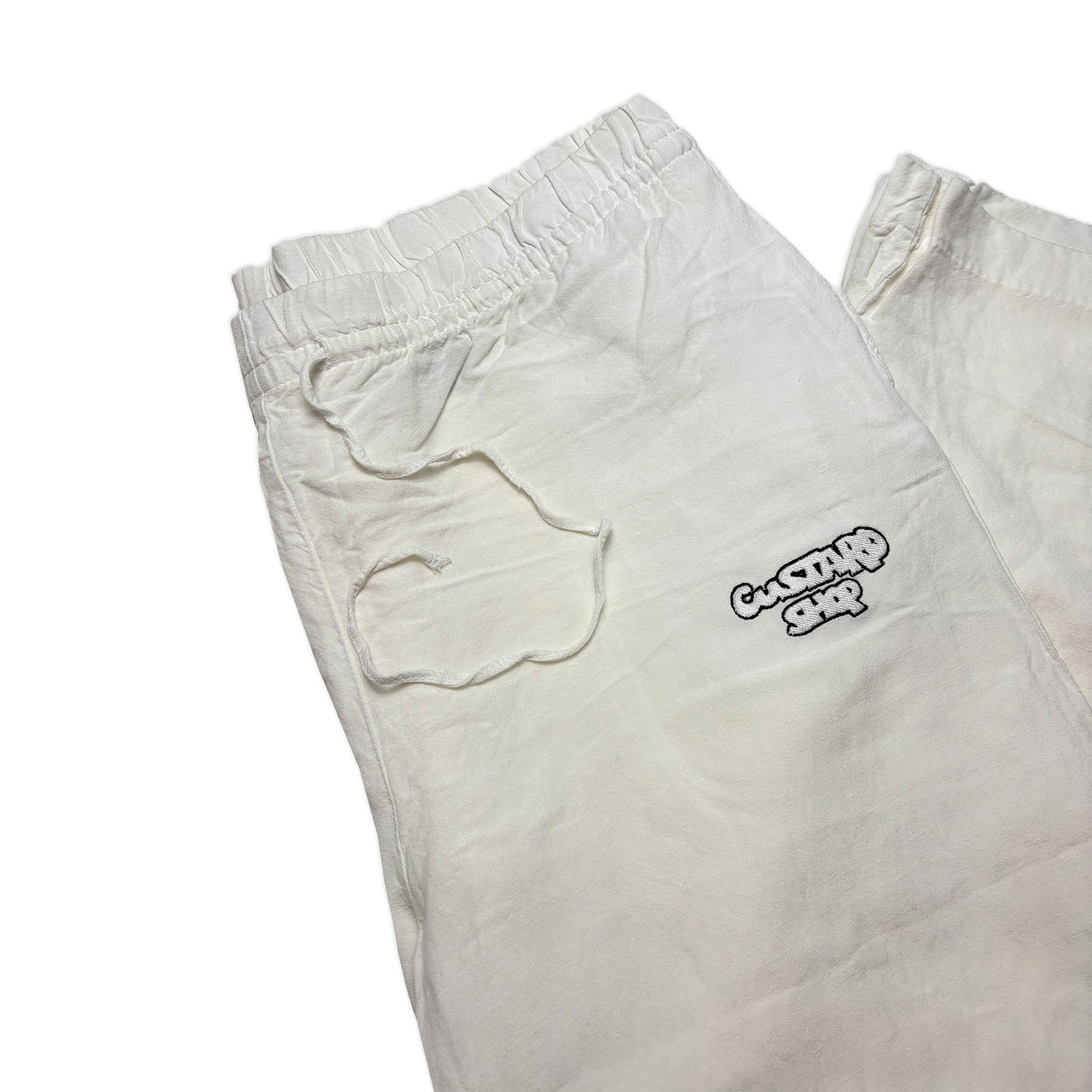 Custard Reclaimed Linen Trouser | Size 36"
