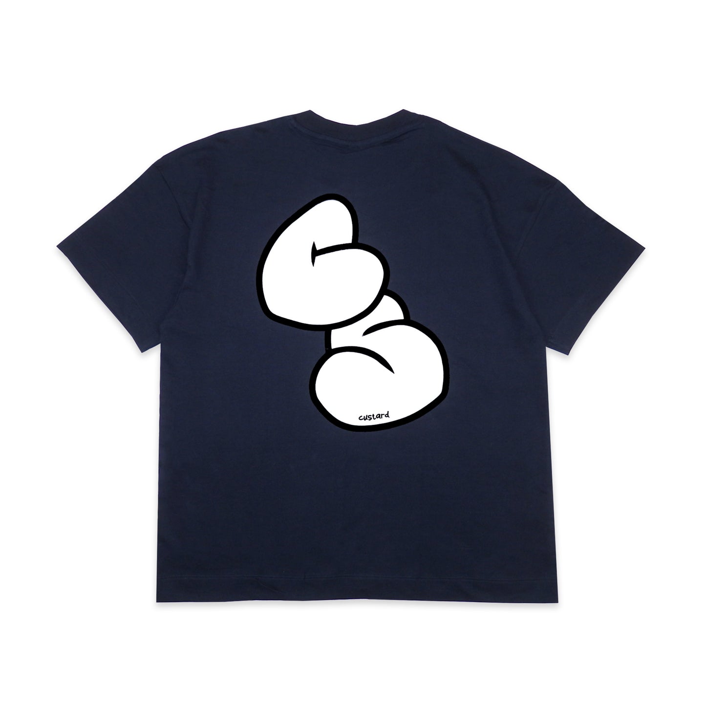 Heavyweight Tag Print Tee | Navy