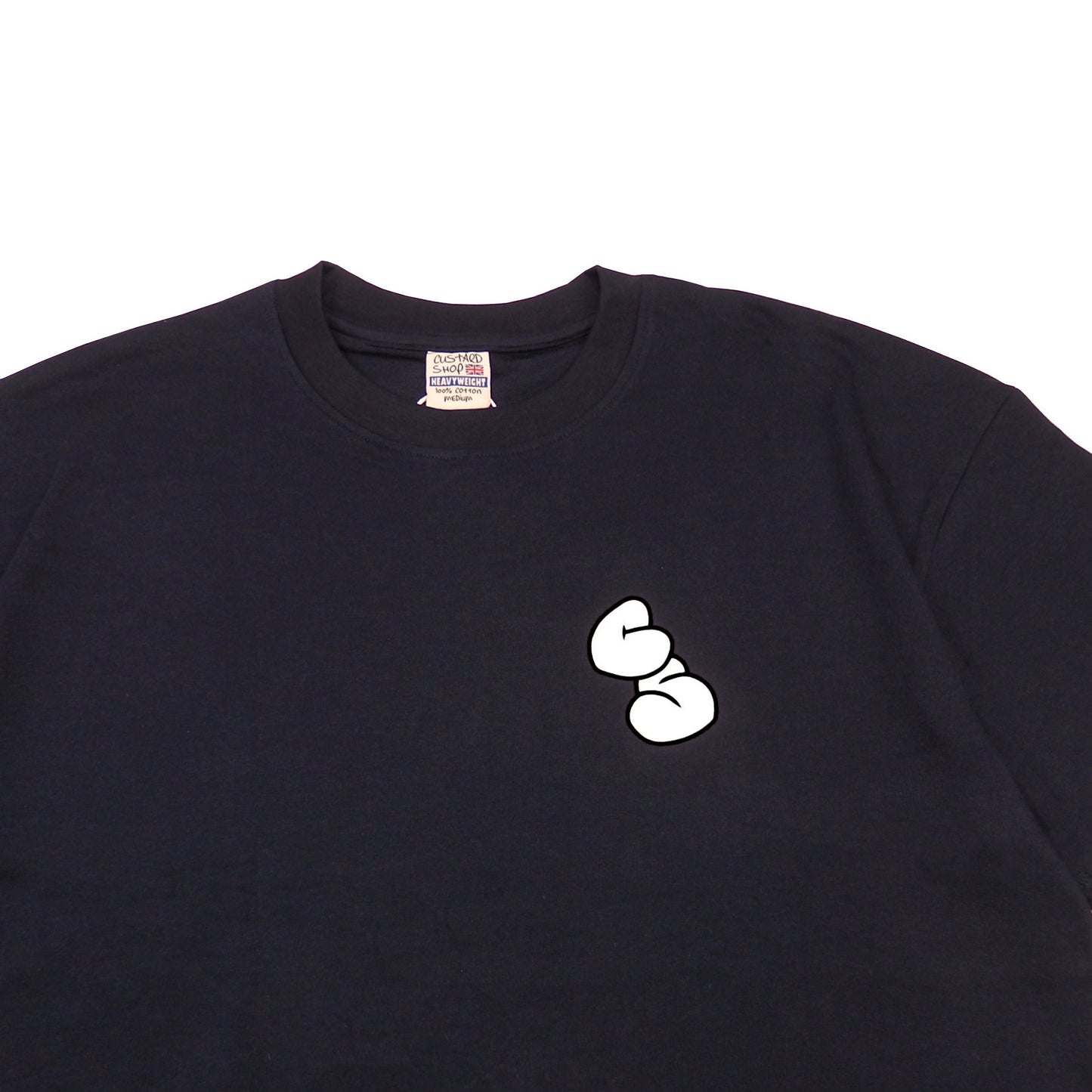 Heavyweight Tag Print Tee | Navy