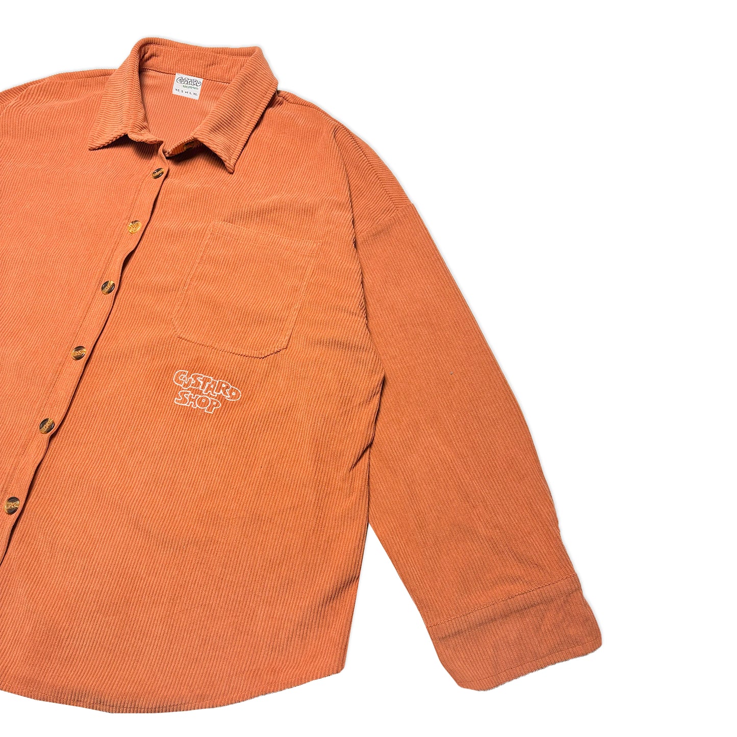 Custard Reclaimed Corduroy Button Shirt | Size Large