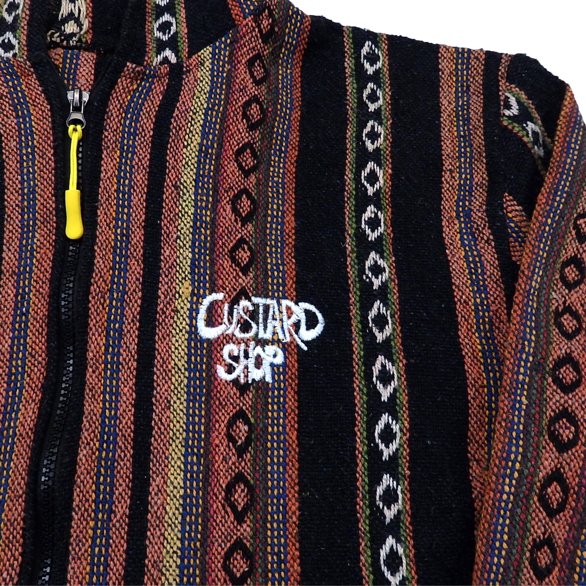Custard Reclaimed Zip-up Hippie Jacket | Size Medium