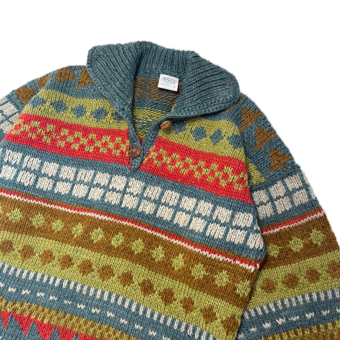 Custard Reclaimed Pattern Jumper | Size Large
