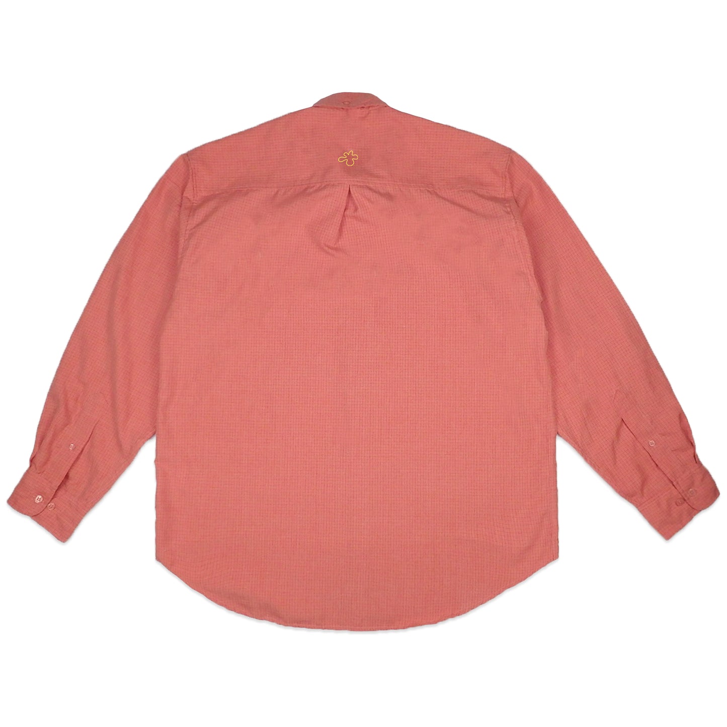 Custard Reclaimed Salmon Check Shirt | Size Large