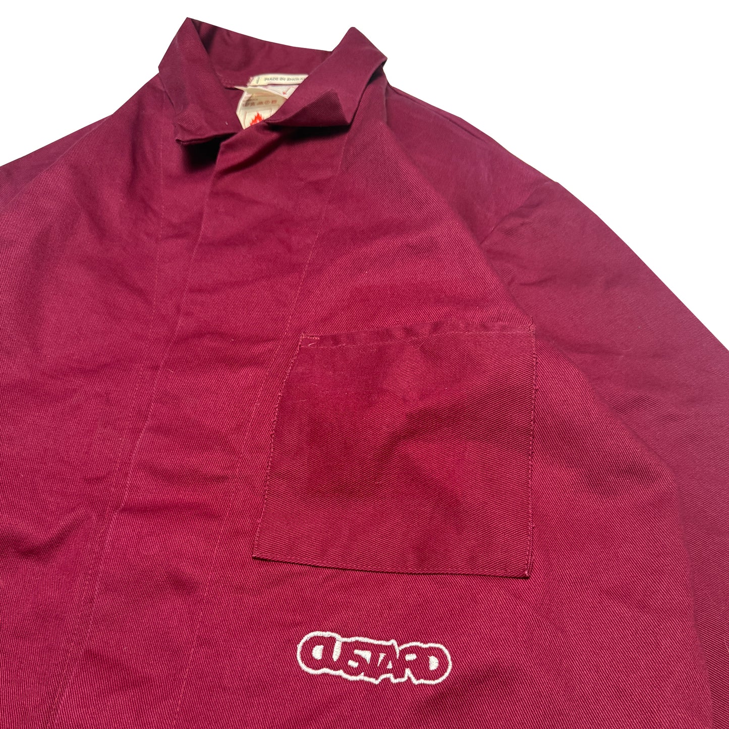 Custard Reclaimed Dark Red Chore Jacket | Size Large