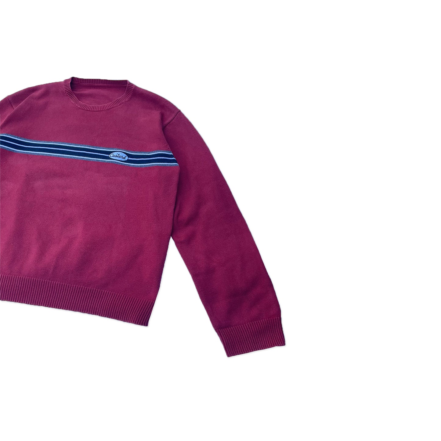 Custard Reclaimed Crew Neck Jumper | Size X-Large