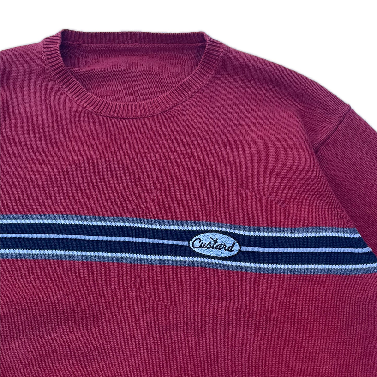 Custard Reclaimed Crew Neck Jumper | Size X-Large