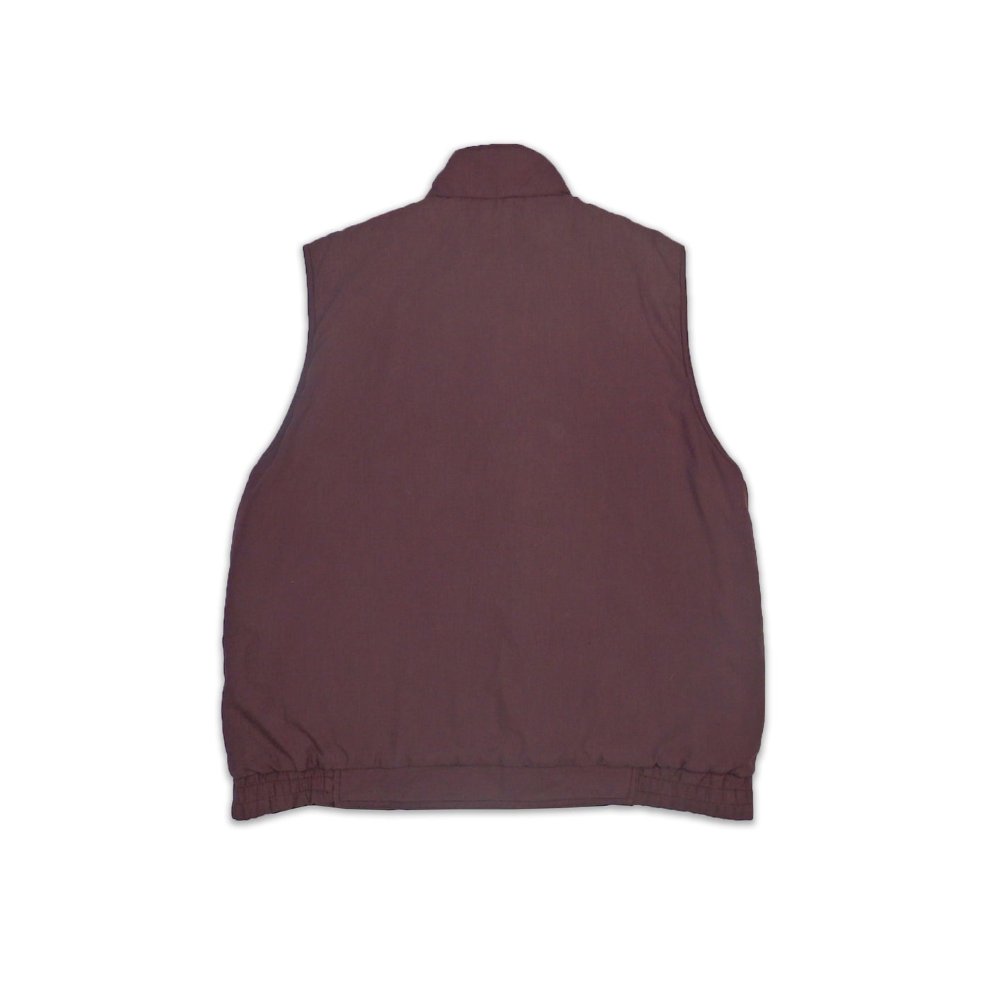 Custard Reclaimed Maroon Puffer Vest | Size Large